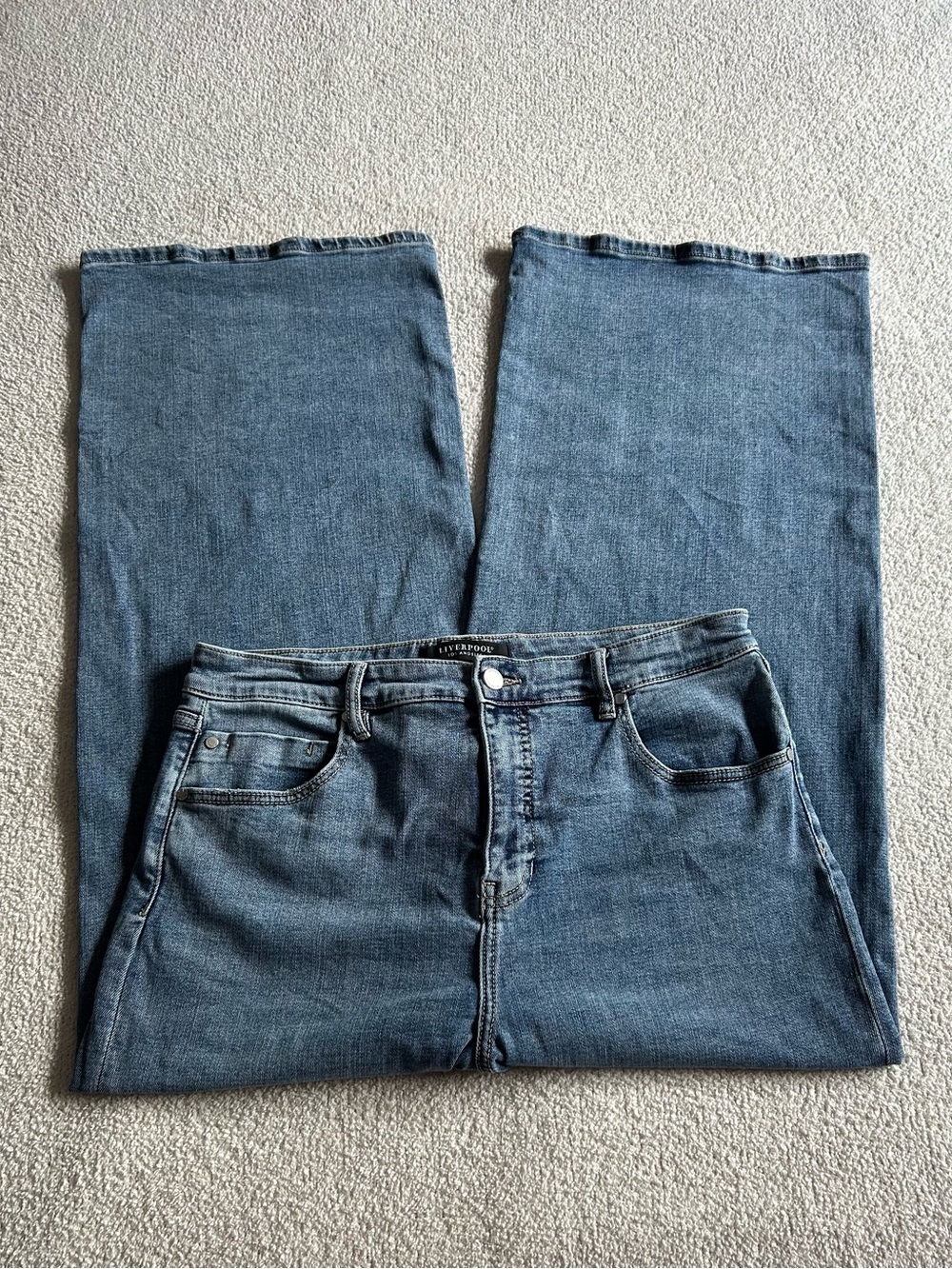Liverpool Los Ángeles women’s wide leg Jeans in Blue Denim